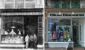 Hollingsworth the Tobacconists shop,at 122 New Street 1905 and today.jpg