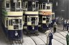 3 trams in depot 1949.JPG