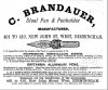 1871 Brandauer ad 401-410 New John St West  1872 Kellys (2).jpg