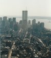 View from the top of the Empire State Building 1992 - Twin Towers and the Statue  of Liberty (...jpg