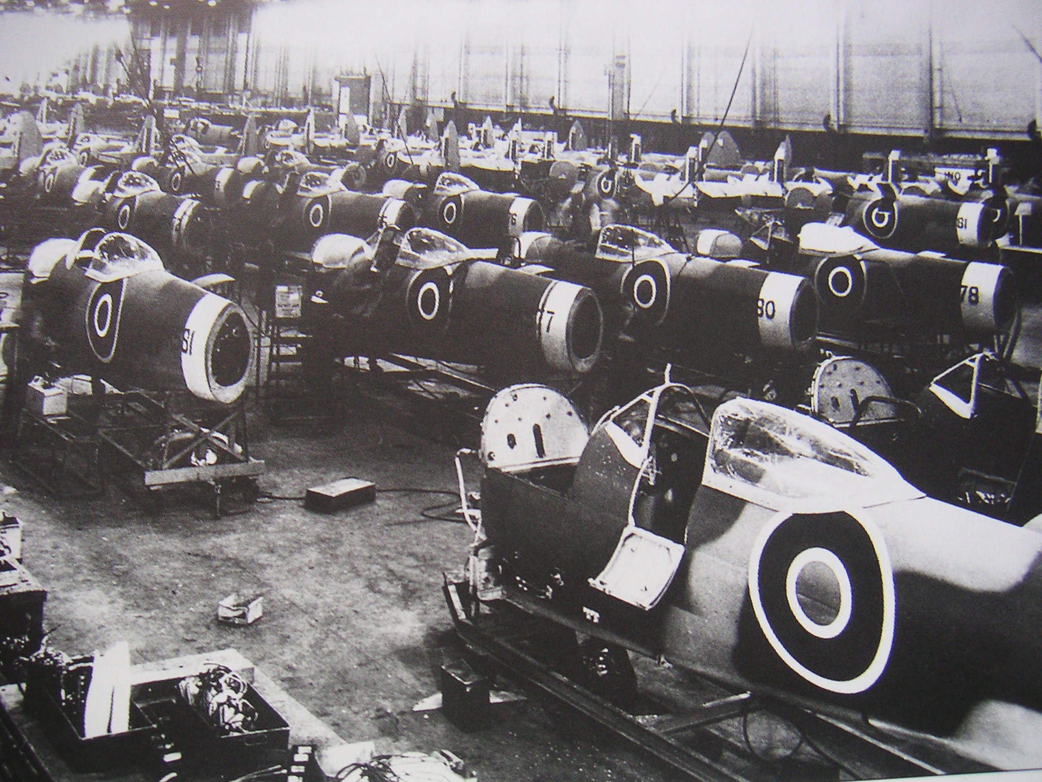 SpitfireFuselagesAssemblyShopCastleBrom.JPG